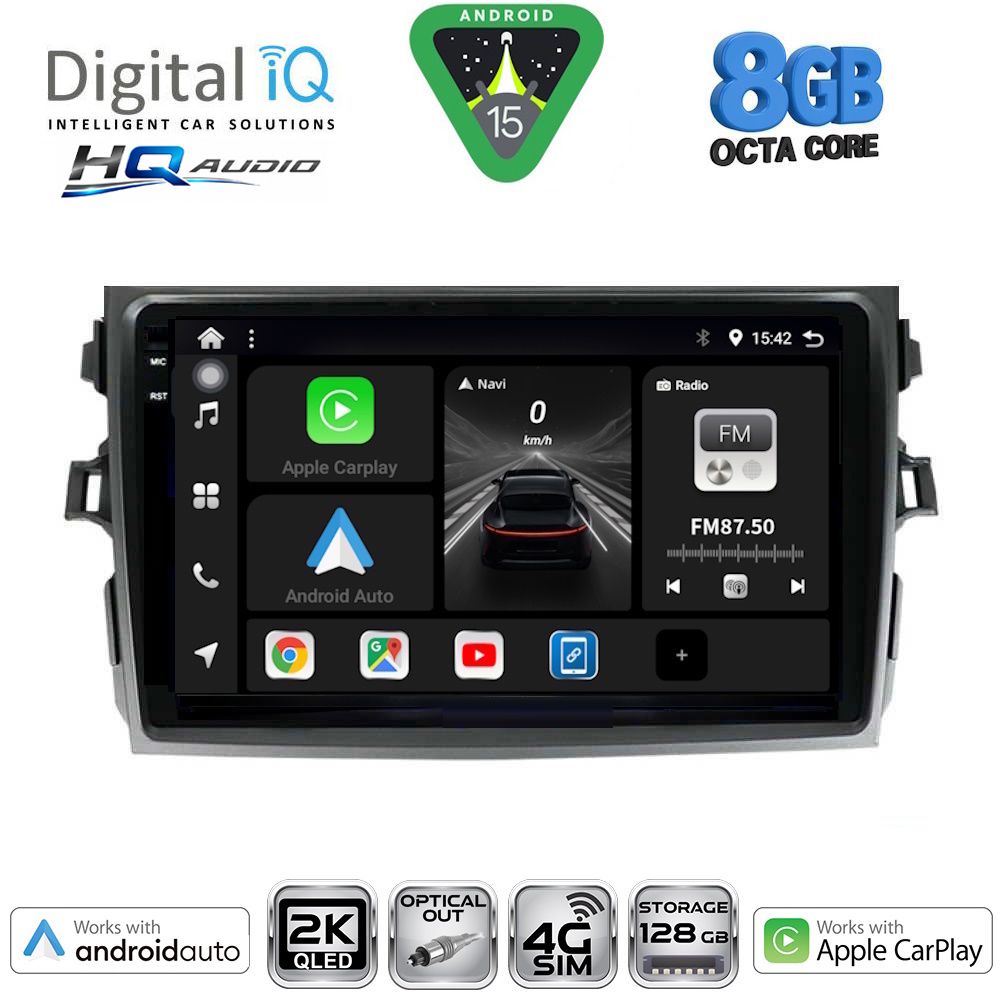 DIGITAL IQ BXK 20713_CPAA (9inc) MULTIMEDIA TABLET for TOYOTA COROLLA 4D mod. 2006-2012