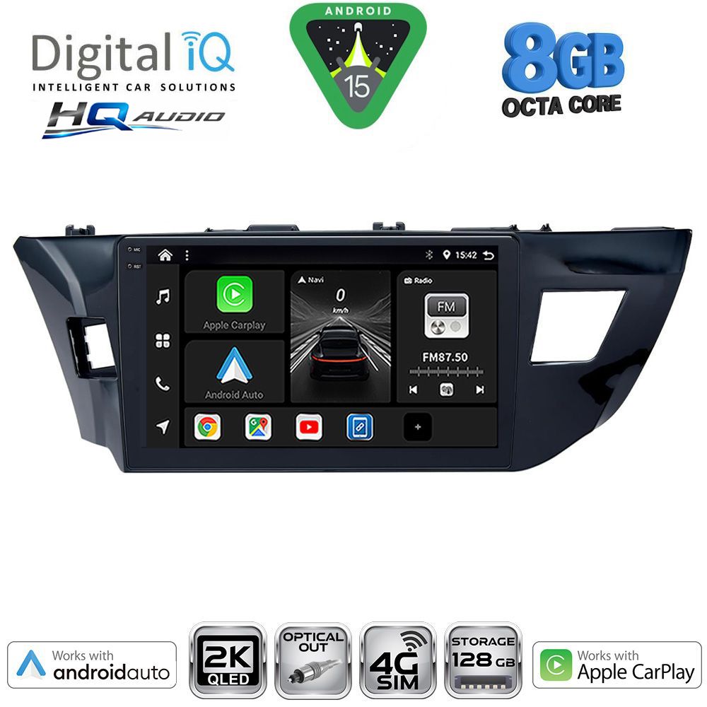 DIGITAL IQ BXK 20714MD_CPAA (10inc) MULTIMEDIA TABLET for TOYOTA COROLLA mod. 2013-2016