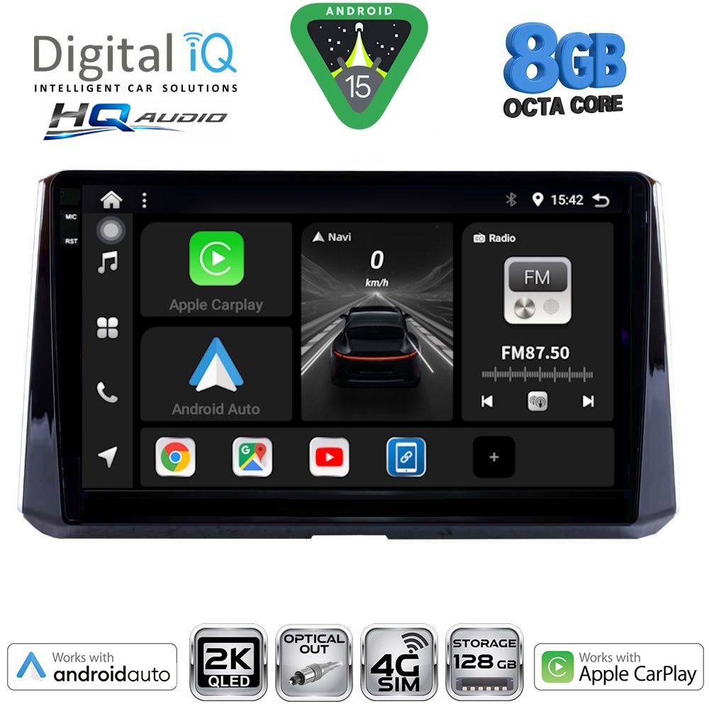 DIGITAL IQ BXK 20716_CPAA (10inc) MULTIMEDIA TABLET for TOYOTA COROLLA mod. 2019-2026