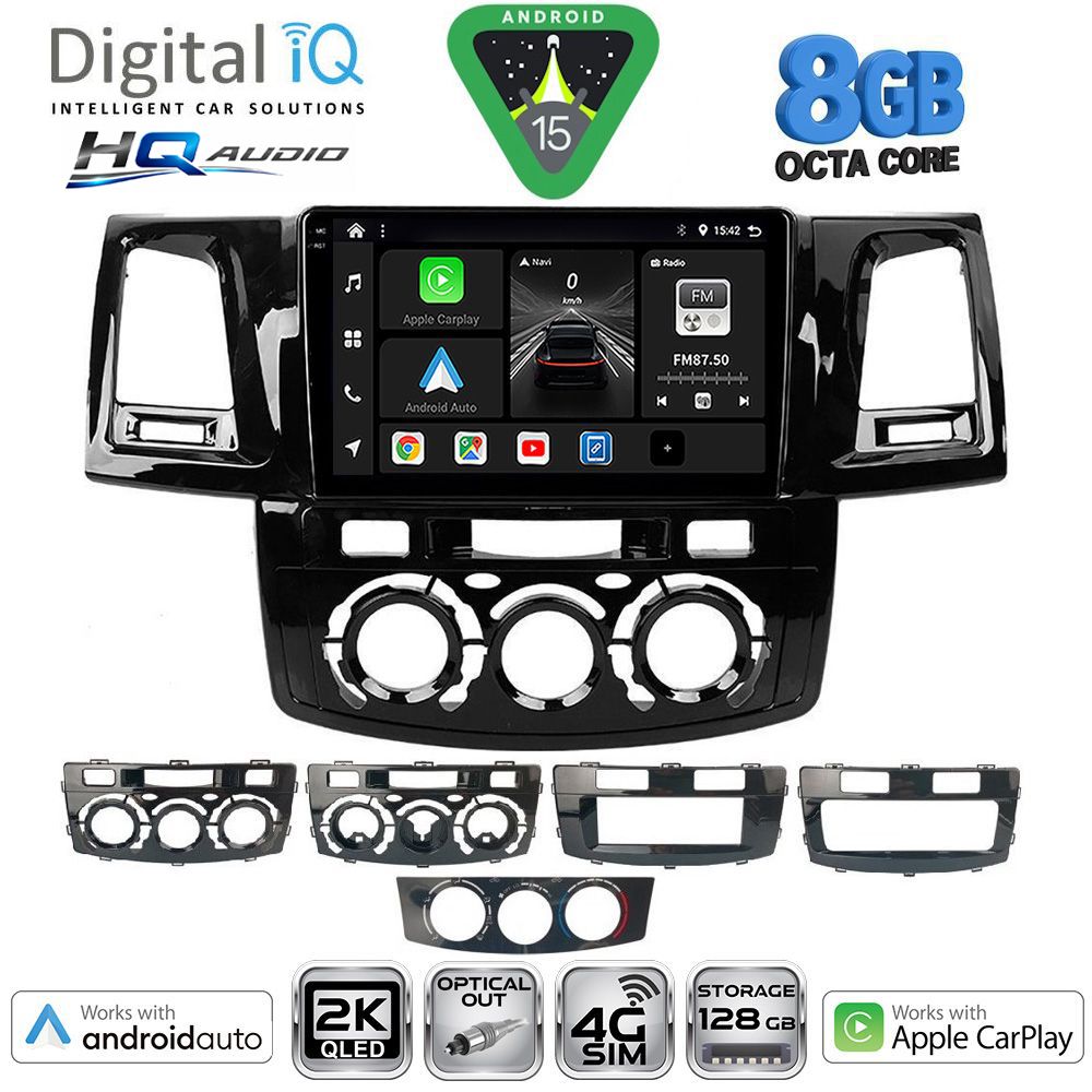 DIGITAL IQ BXK 20720_CPAA (9inc) MULTIMEDIA TABLET for TOYOTA HILUX mod. 2005-2016