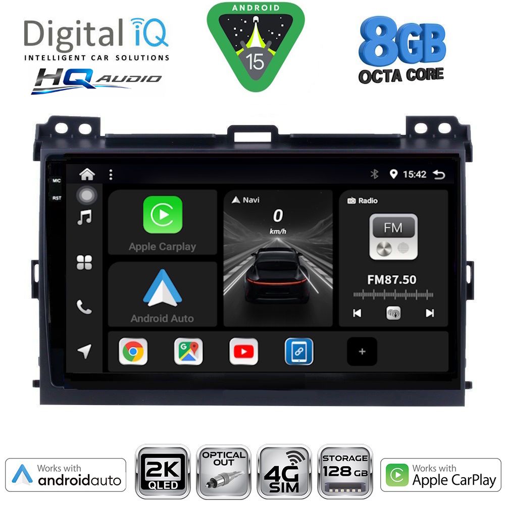 DIGITAL IQ BXK 20723_CPAA (9inc) MULTIMEDIA TABLET for TOYOTA LANDCRUISER mod. 2002-2008