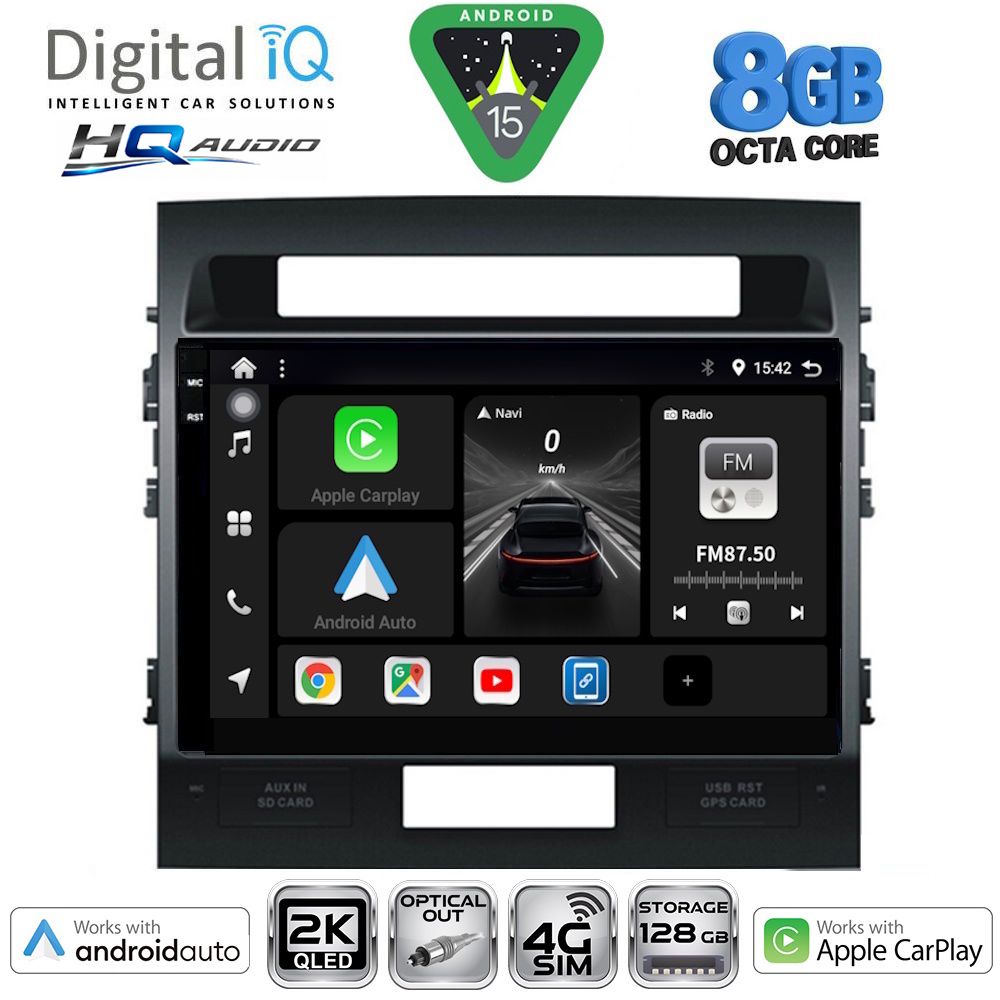 DIGITAL IQ BXK 20724_CPAA (10inc) MULTIMEDIA TABLET for TOYOTA LANDCRUISER mod. 2008-2015