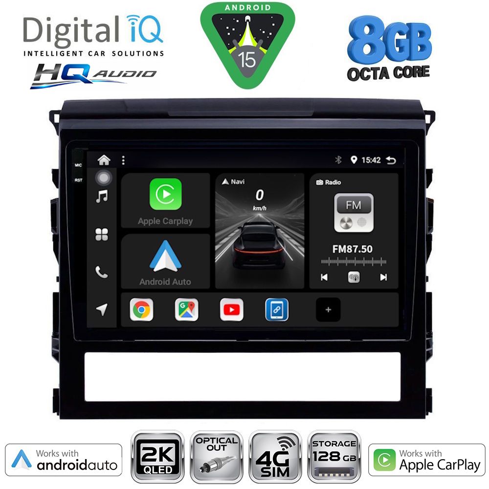 DIGITAL IQ BXK 20725_CPAA (9inc) MULTIMEDIA TABLET for TOYOTA LANDCRUISER mod. 2016-2019