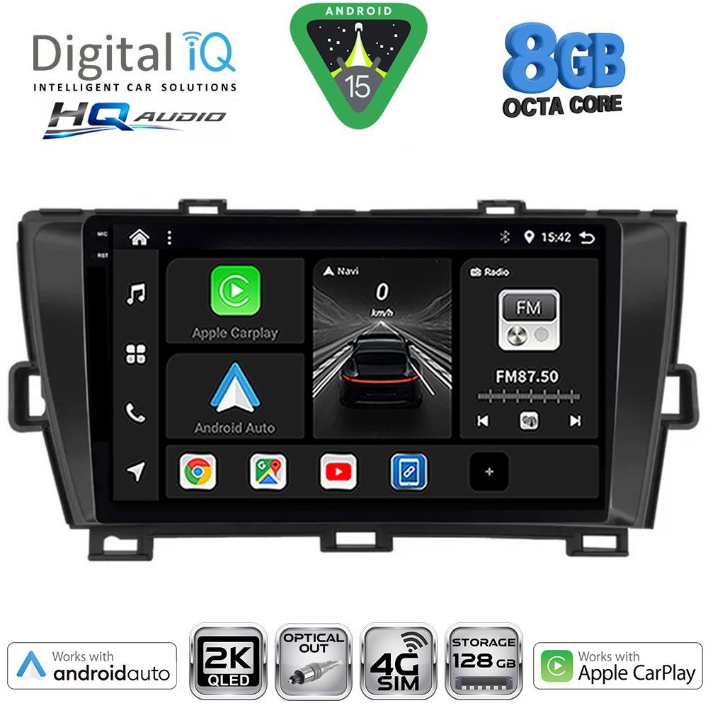 DIGITAL IQ BXK 20726BL_CPAA (9inc) MULTIMEDIA TABLET for TOYOTA PRIUS mod. 2009-2015 (BLACK)