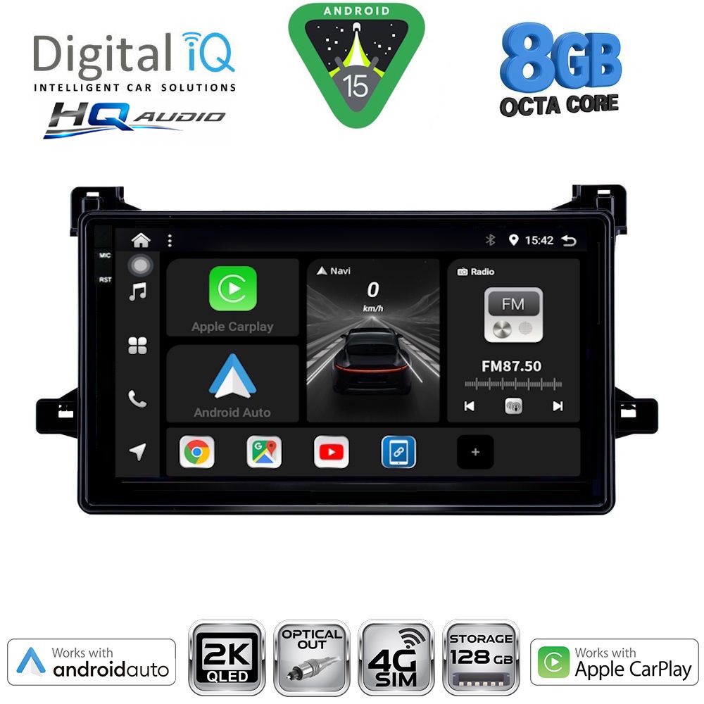 DIGITAL IQ BXK 20727_CPAA (9inc) MULTIMEDIA TABLET for TOYOTA PRIUS mod. 2016-2020