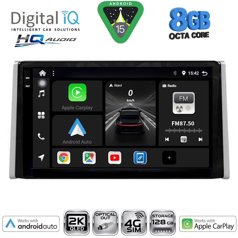 DIGITAL IQ BXK 20734_CPAA (10inc) MULTIMEDIA TABLET for TOYOTA RAV 4 mod. 2019-2025