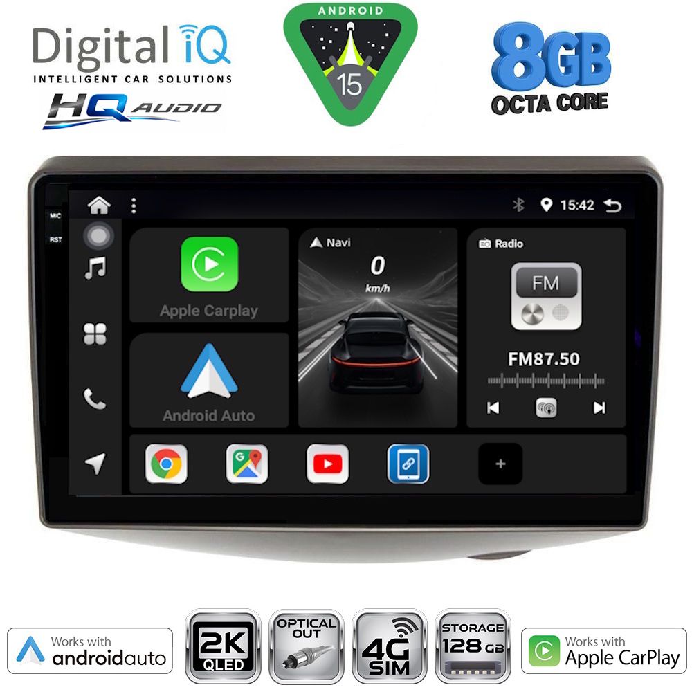 DIGITAL IQ BXK 20735_CPAA (9inc) MULTIMEDIA TABLET for TOYOTA YARIS mod. 1999-2006