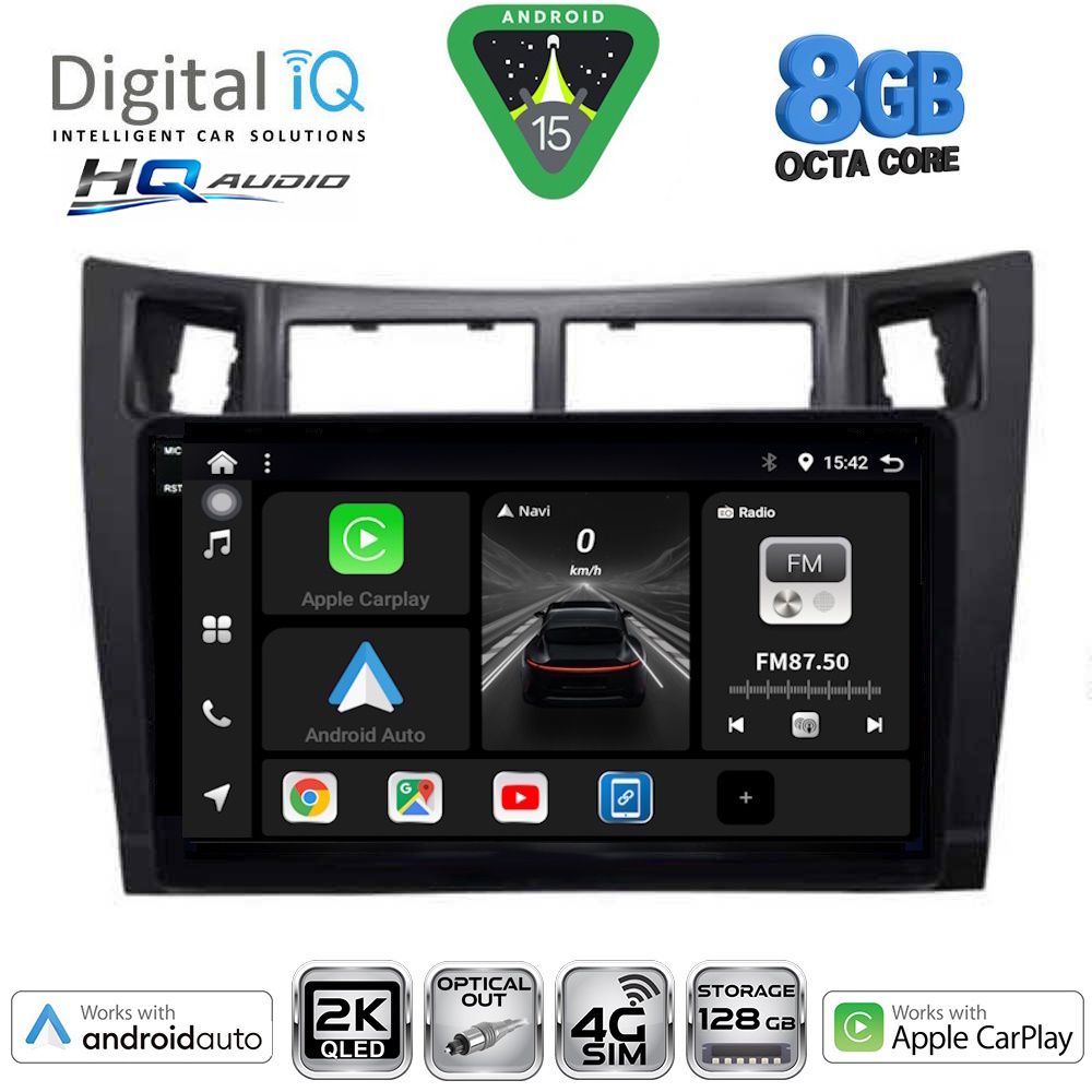 DIGITAL IQ BXK 20736BL_CPAA (9inc) MULTIMEDIA TABLET for TOYOTA YARIS mod. 2006-2011 (BLACK)