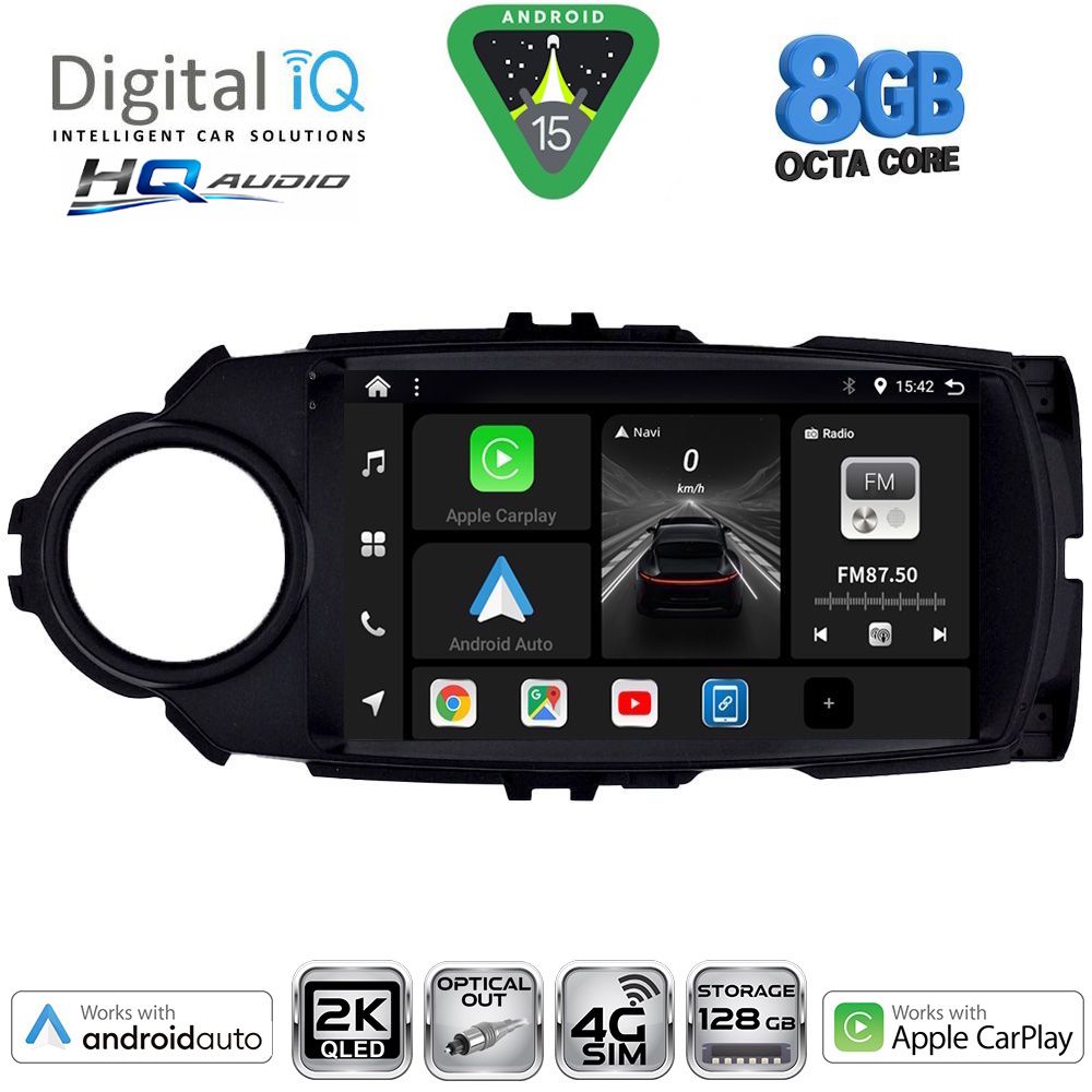 DIGITAL IQ BXK 20737FL_CPAA (9inc) MULTIMEDIA TABLET for TOYOTA YARIS mod. 2015-2020