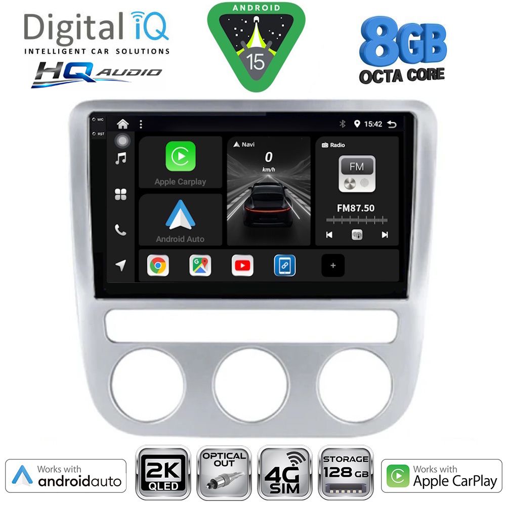 DIGITAL IQ BXK 20752_CPAA CLIMA (9inc) MULTIMEDIA TABLET for VW EOS mod. 2006-2016 - SCIROCCO mod. 2008-2010