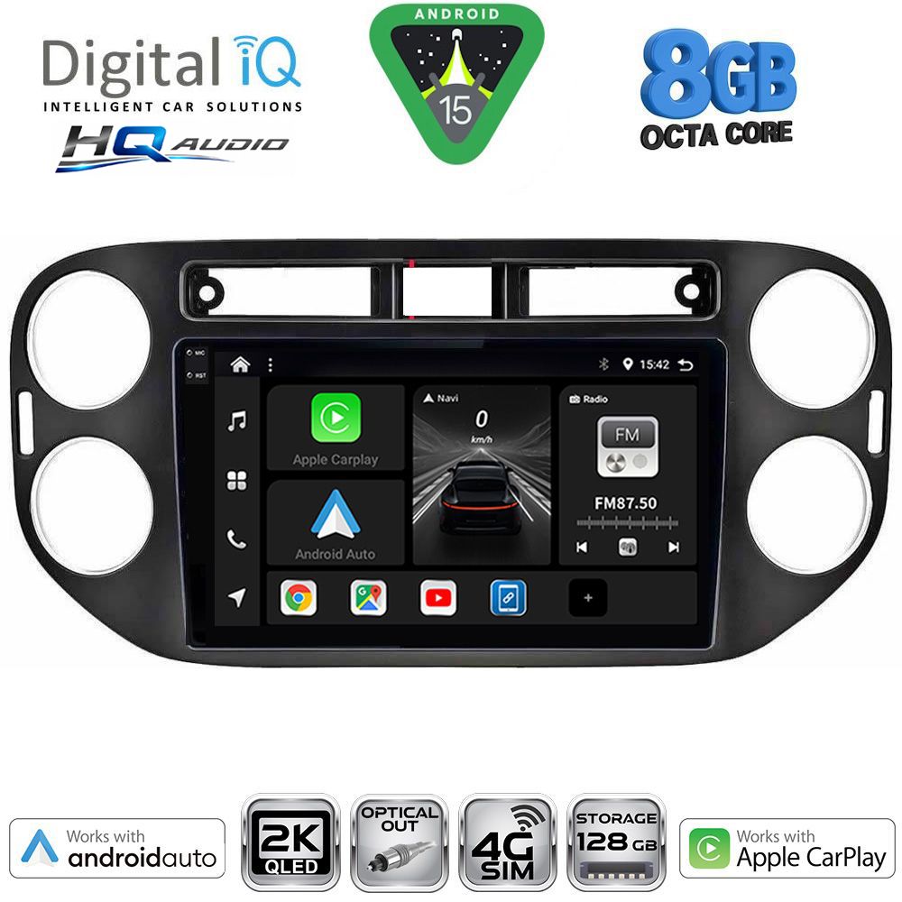 DIGITAL IQ BXK 20760BL_CPAA (9inc) MULTIMEDIA TABLET for VW TIGUAN mod. 2011-2016 (BLACK)