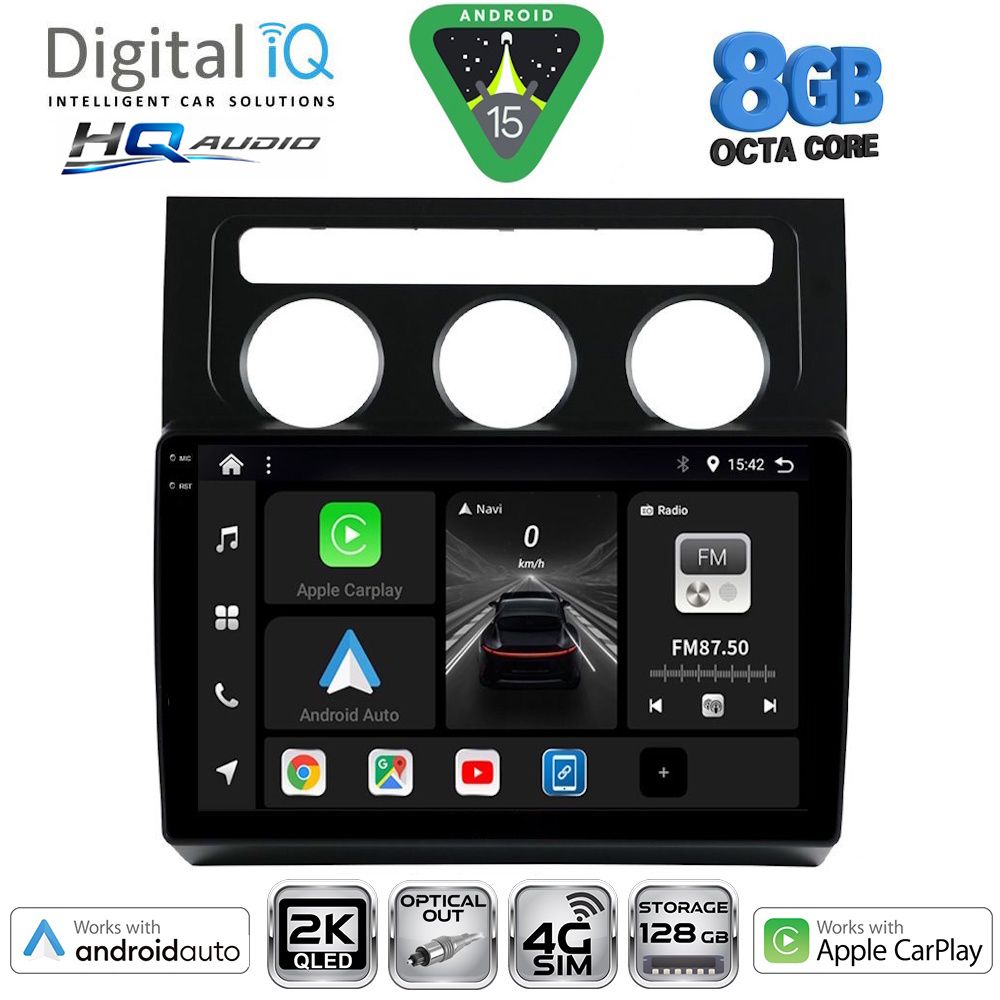 DIGITAL IQ BXK 20767_CPAA CLIMA (10inc) MULTIMEDIA TABLET for VW TOURAN mod. 2003-2010
