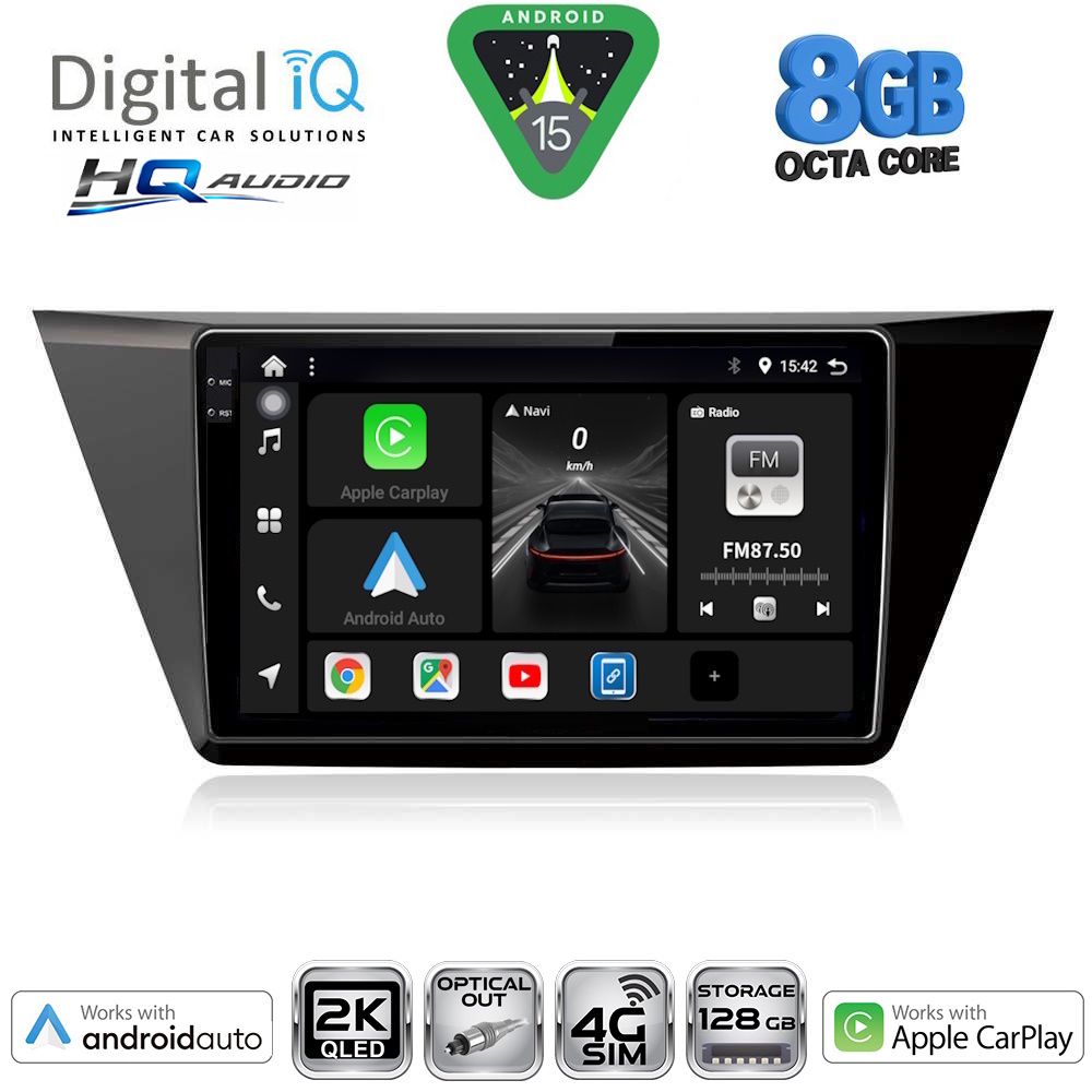 DIGITAL IQ BXK 20769_CPAA (10inc) MULTIMEDIA TABLET for VW TOURAN mod. 2016-2026