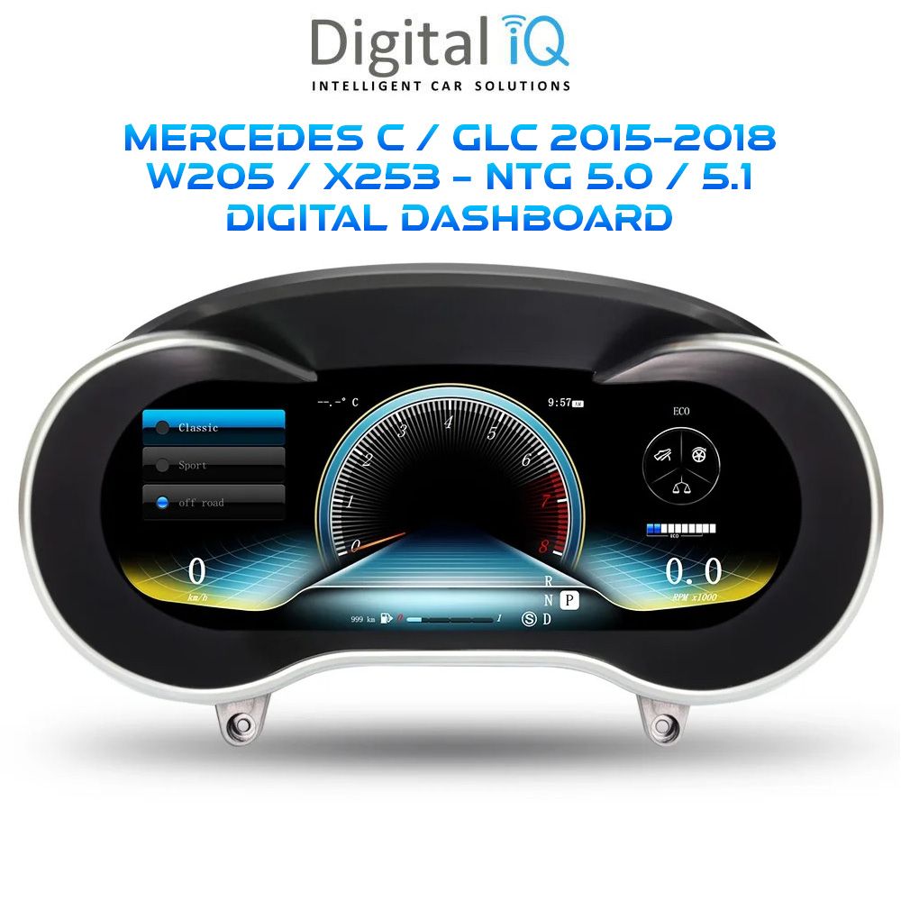 DIGITAL IQ DDD 986_DC (12.3in) DIGITAL INSTRUMENT CLUSTER for MERCEDES C (W205) - GLC (X253) mod. 2014-2021