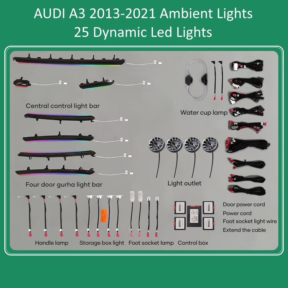 DIQ AMBIENT AUDI A3 (8V) DYN (Digital iQ Dynamic Ambient Light Audi A3 mod. 2013-2021