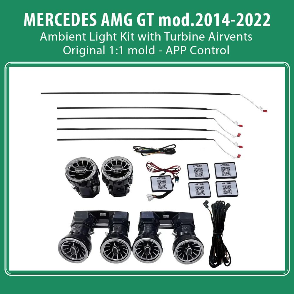 DIGITAL IQ AMBIENT 8175 GTR - BENZ AMG GT (C190/R190) (Digital iQ Ambient Light Kit MERCEDES AMG GT (C190/R190) mod. 2014-2022 with 11 Lights)