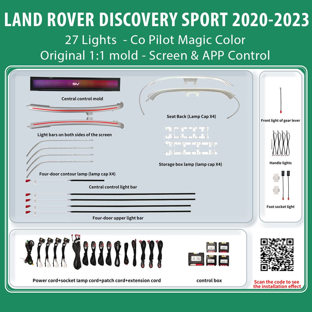 DiQ AMBIENT LR DISCOVERY SPORT L550 TRIM mod. 2019> (Digital iQ Ambient Light for LAND ROVER DISCOVERY SPORT mod. 2019> with 27 Lights)