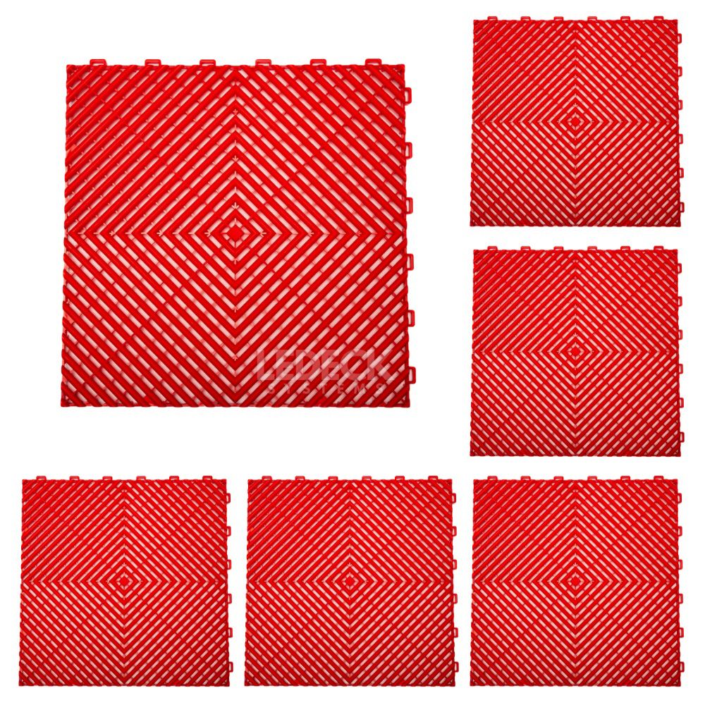 DIGITAL IQ PLASTIC FLOOR TILES 6TEM (RED)
