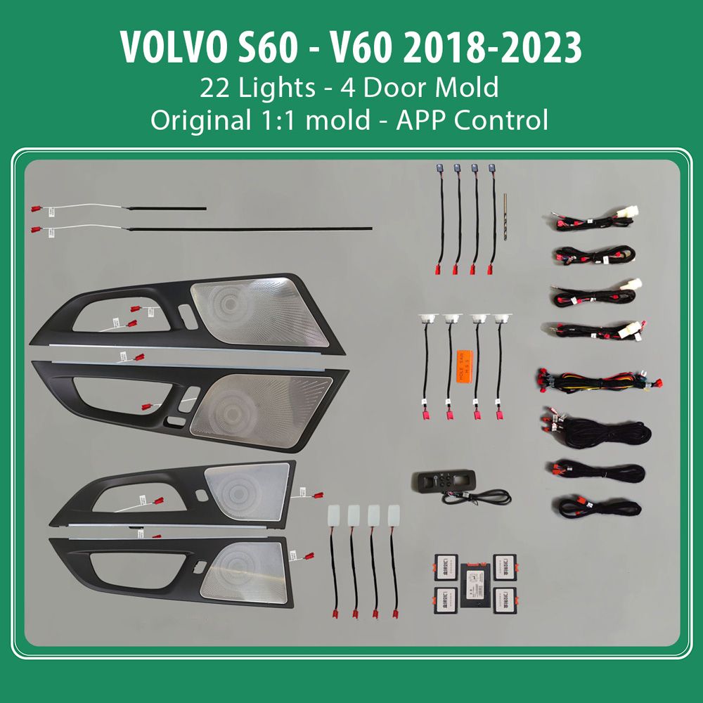 DIQ AMBIENT VOLVO S60 III mod. 2018-2023 (Digital iQ Ambient Light for VOLVO S60 mod. 2018> with 22 Lights)