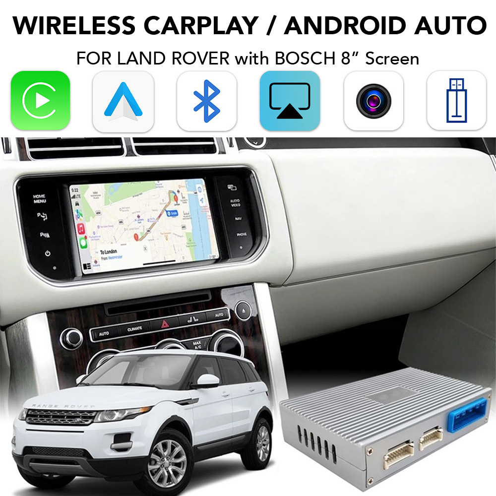 LENOVO LTP LH 3715F CPAA (WIRELESS CARPLAY / ANDROID AUTO BOX with 2 CAMERA IN for JAGUAR - LAND ROVER mod. 2016-2019 with BOSCH 8" Screen)