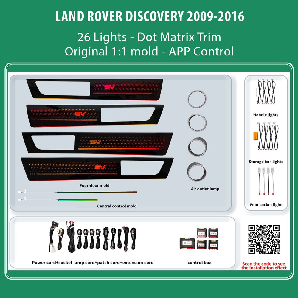 DiQ AMBIENT LAND ROVER DISCOVERY LR11M26 (Digital iQ Ambient Light for LAND ROVER DISCOVERY mod. 2009-2016 with 26 Lights