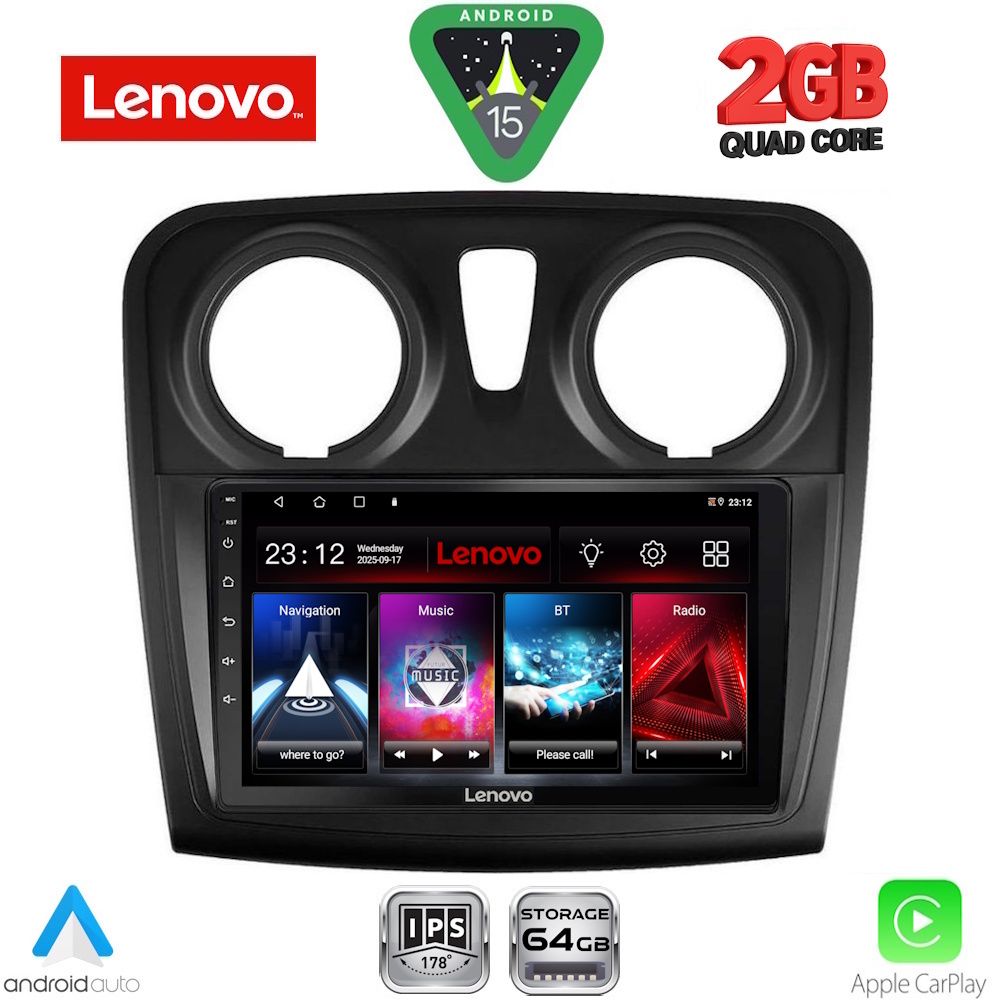 LENOVO LVD 2108_CPA (9inc) MULTIMEDIA TABLET for DACIA LOGAN – SANDERO mod. 2012-2019