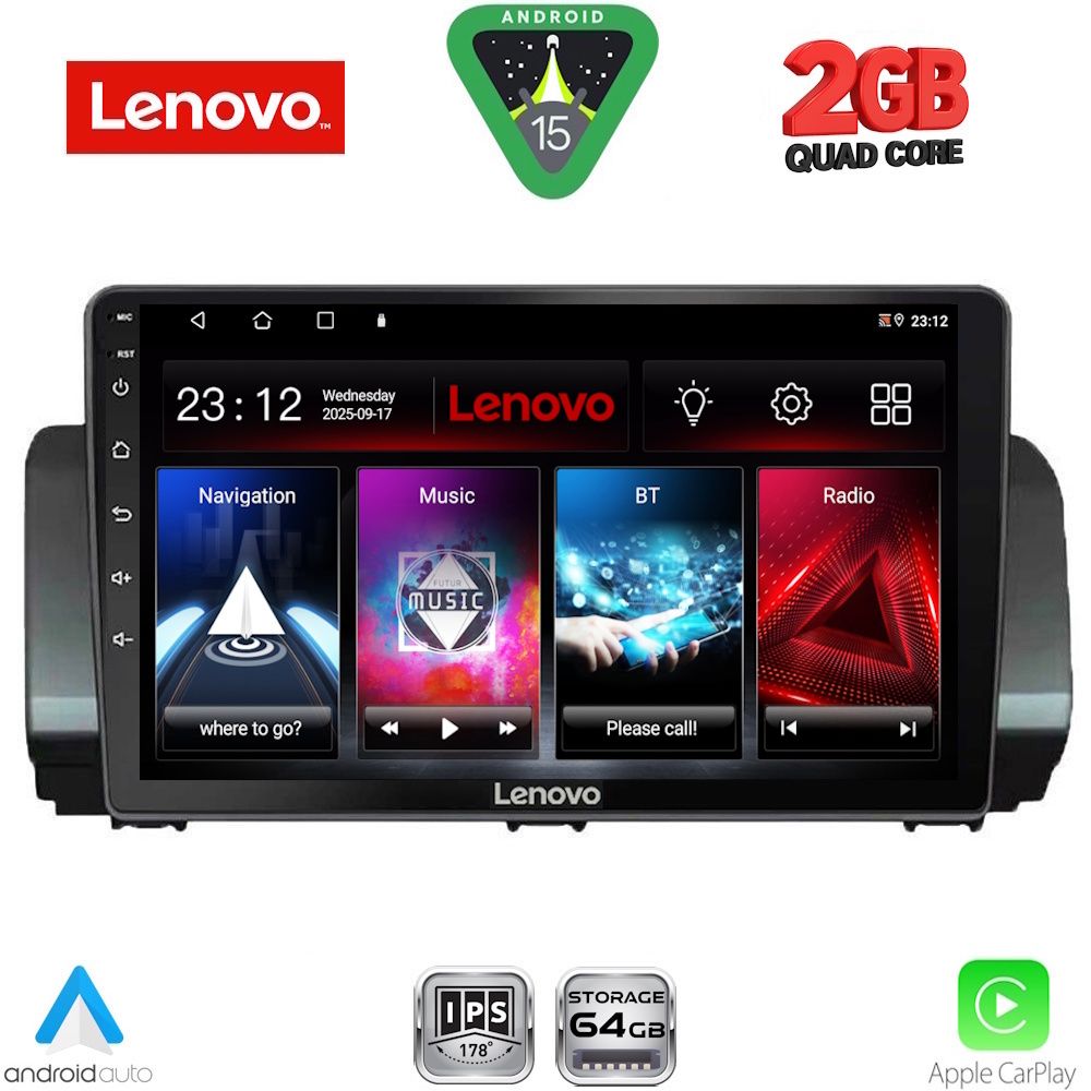 LENOVO LVD 2109_CPA (9inc) MULTIMEDIA TABLET for DACIA LOGAN - SANDERO - JOGGER mod. 2020-2026