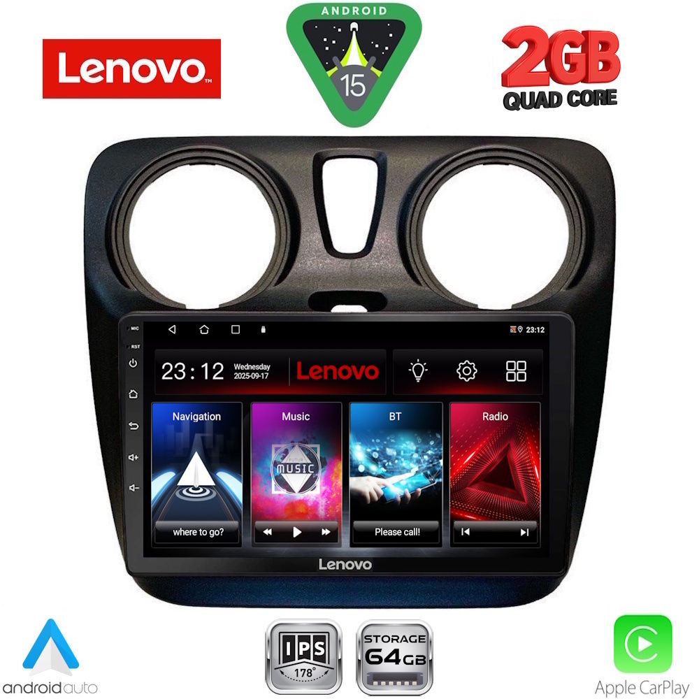 LENOVO LVD 2112_CPA (9inc) MULTIMEDIA TABLET for DACIA DOKKER 2012-2025
