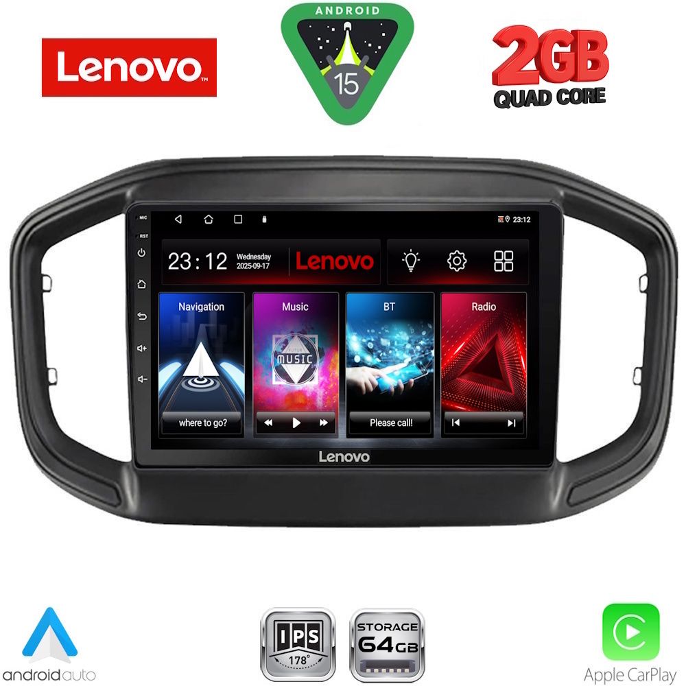 LENOVO LVD 2147_CPA (9inc) MULTIMEDIA TABLET for FIAT STRADA mod. 2020-2026