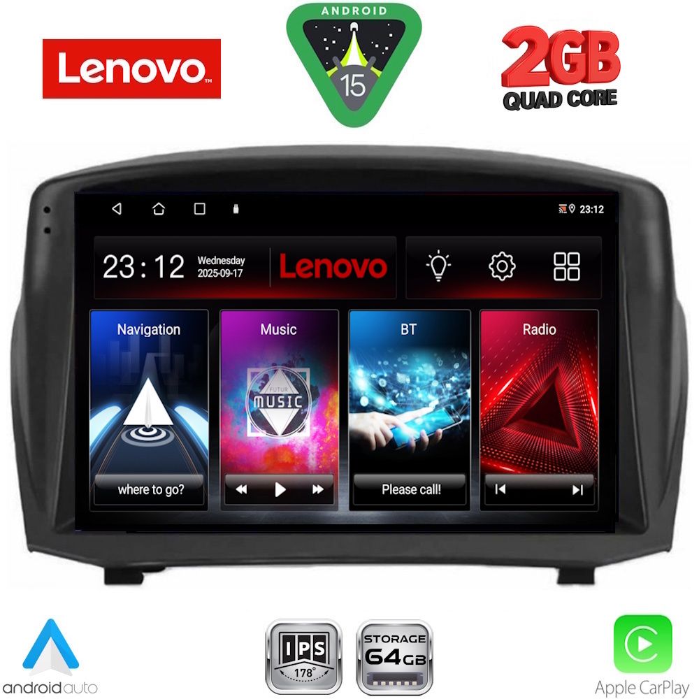 LENOVO LVD 2154B_CPA (9inc) MULTIMEDIA TABLET for FORD FIESTA mod. 2008-2017