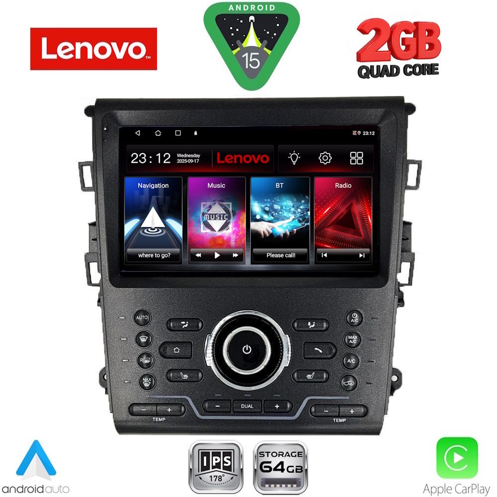 LENOVO LVD 2164_CPA CLIMA (9inc) MULTIMEDIA TABLET for FORD MONDEO mod. 2014-2025