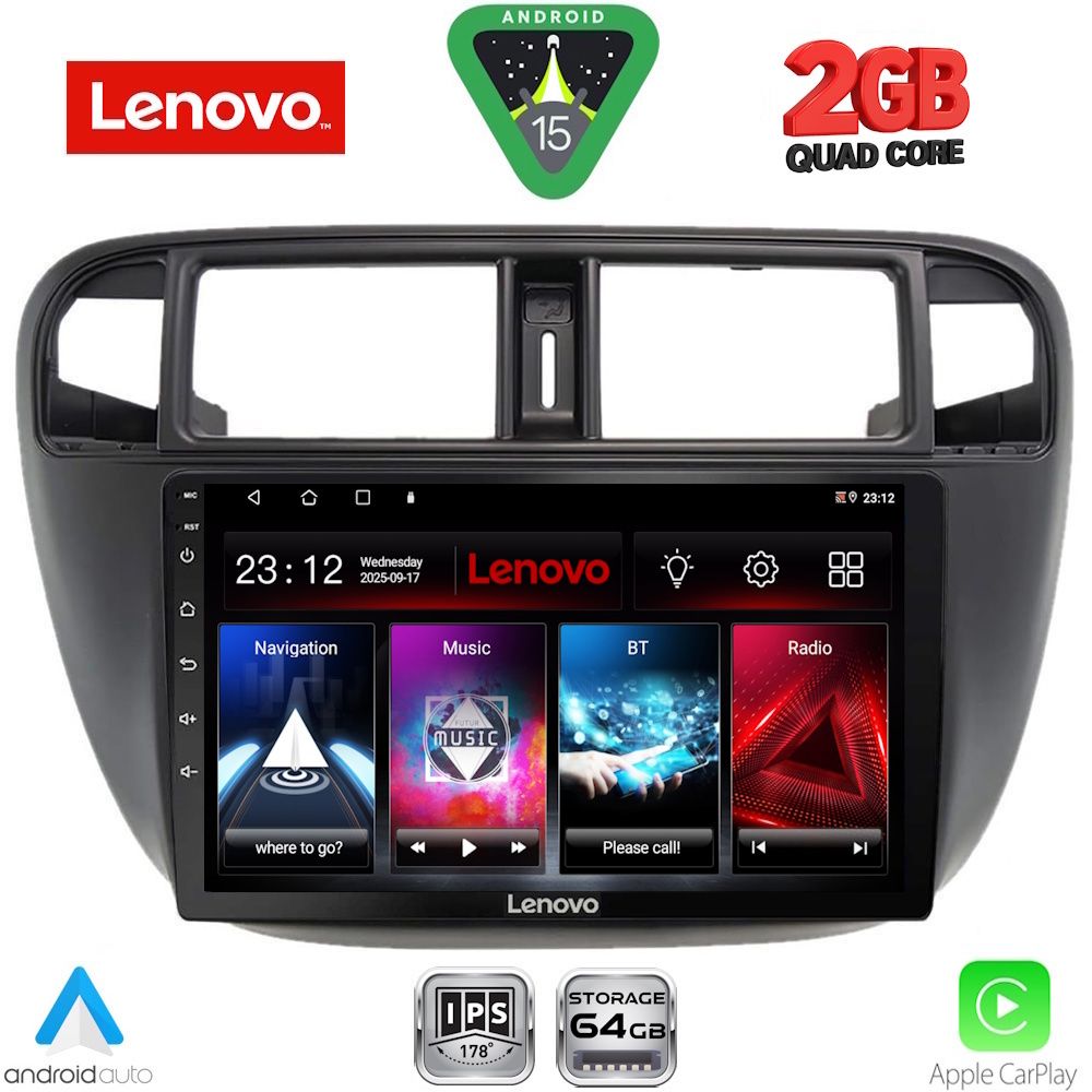 LENOVO LVD 2186_CPA A/C (9inc) MULTIMEDIA TABLET for HONDA CIVIC mod. 1995-2001