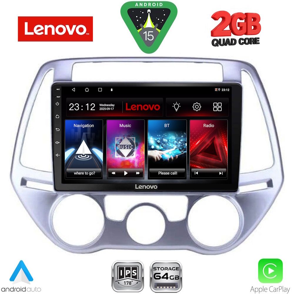 LENOVO LVD 2227_CPA A/C (9inc) MULTIMEDIA TABLET for HYUNDAI i20 mod. 2008-2012