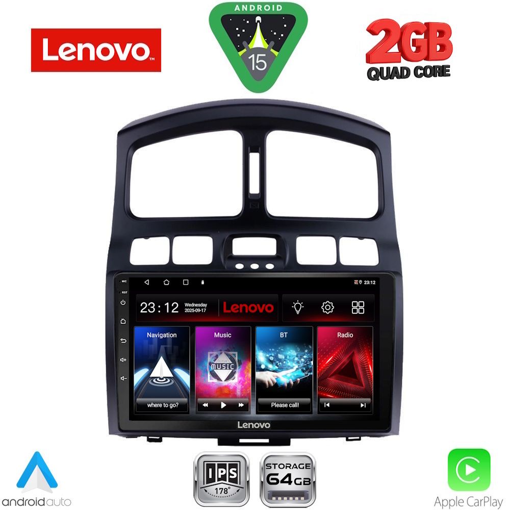 LENOVO LVD 2236_CPA (9inc) MULTIMEDIA TABLET for HYUNDAI SANTA FE mod. 2003-2006