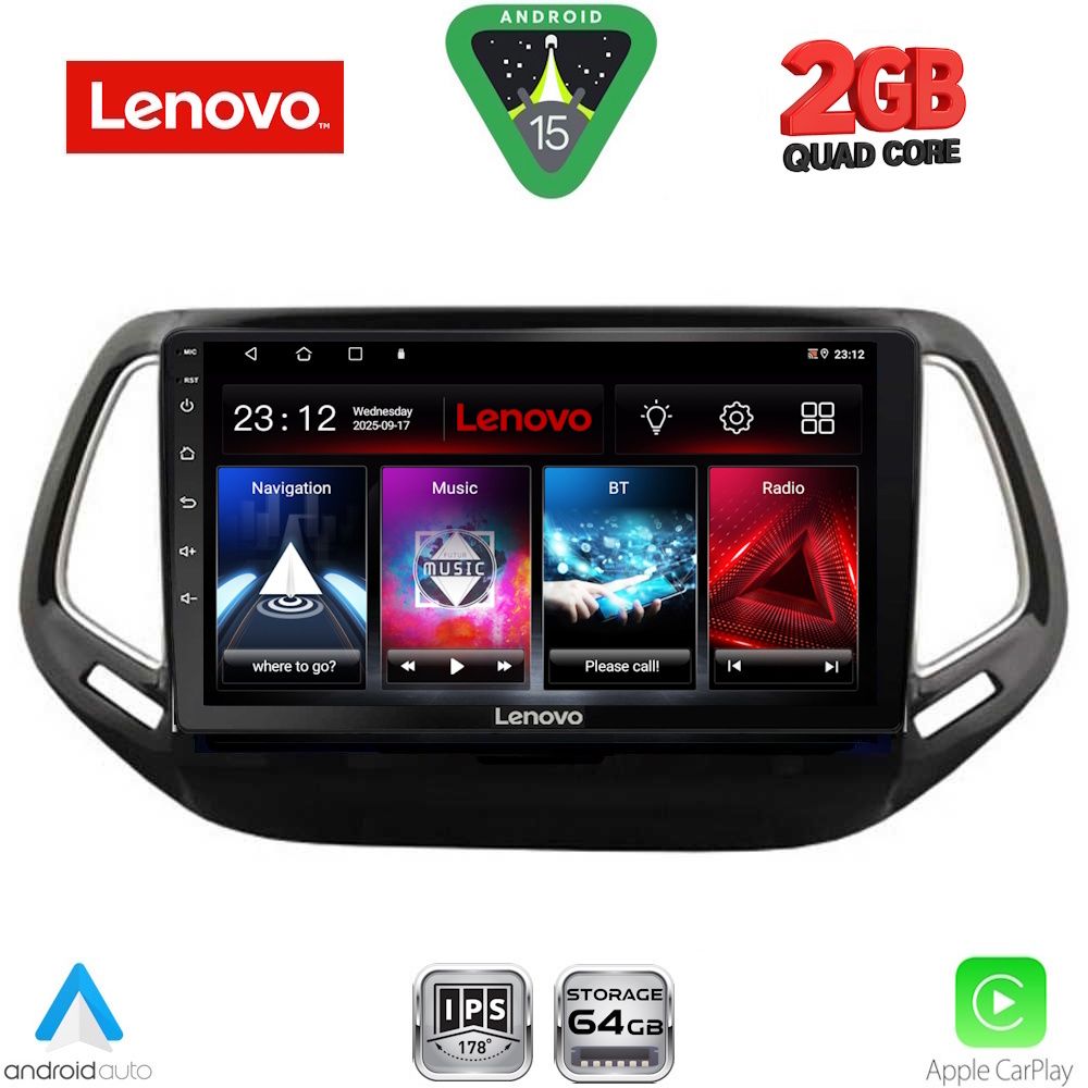 LENOVO LVD 2278_CPA (10inc) MULTIMEDIA TABLET for JEEP COMPASS mod. 2016-2021