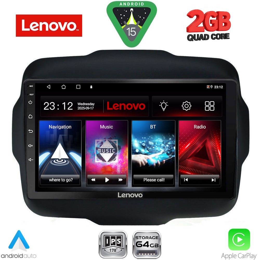 LENOVO LVD 2290_CPA (9inc) MULTIMEDIA TABLET for JEEP RENEGADE mod. 2014-2024