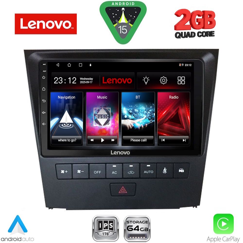 LENOVO LVD 2341_CPA (9inc) MULTIMEDIA TABLET for LEXUS GS mod. 2004-2011