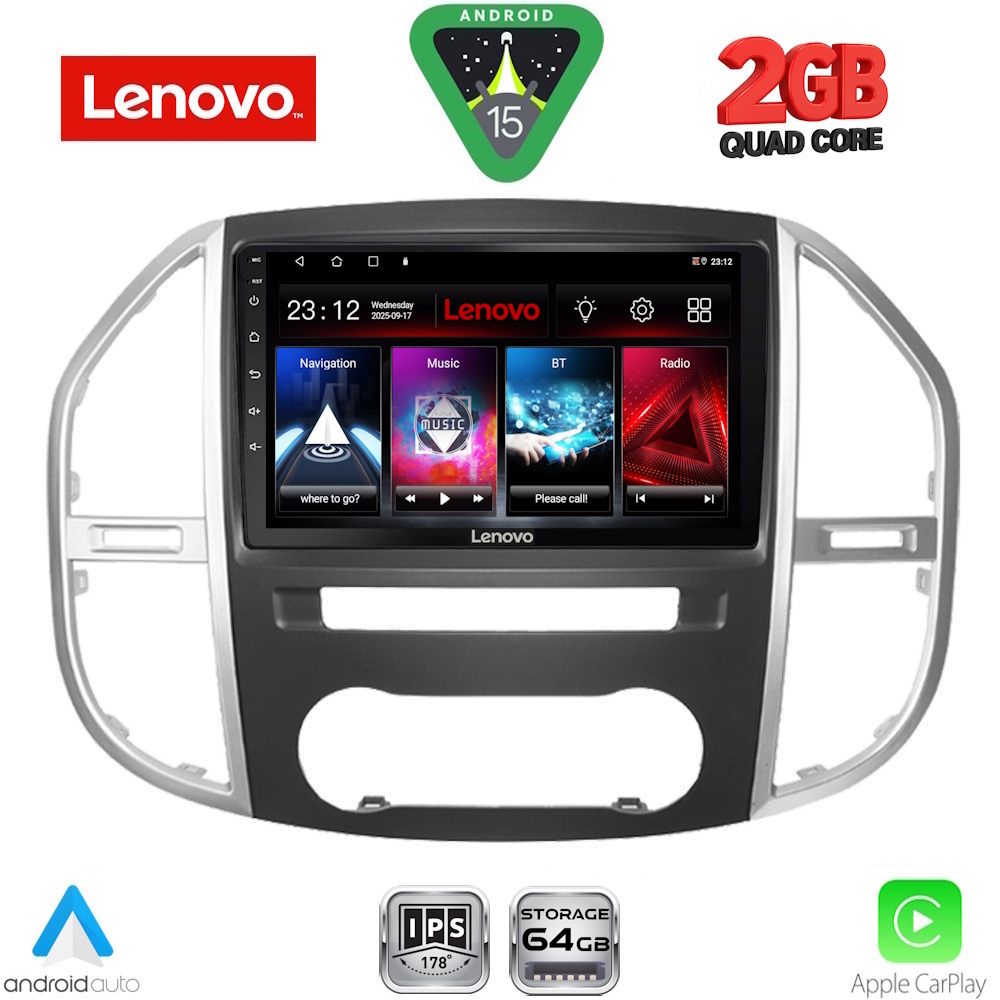 LENOVO LVD 2429_CPA (10inc) MULTIMEDIA TABLET for MERCEDES VITO – VIANO  (W447) mod. 2015-2024