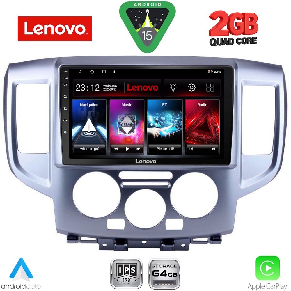 LENOVO LVD 2458SL_CPA (9inc) MULTIMEDIA TABLET for NISSAN NV 200 mod. 2009-2020 (SILVER)