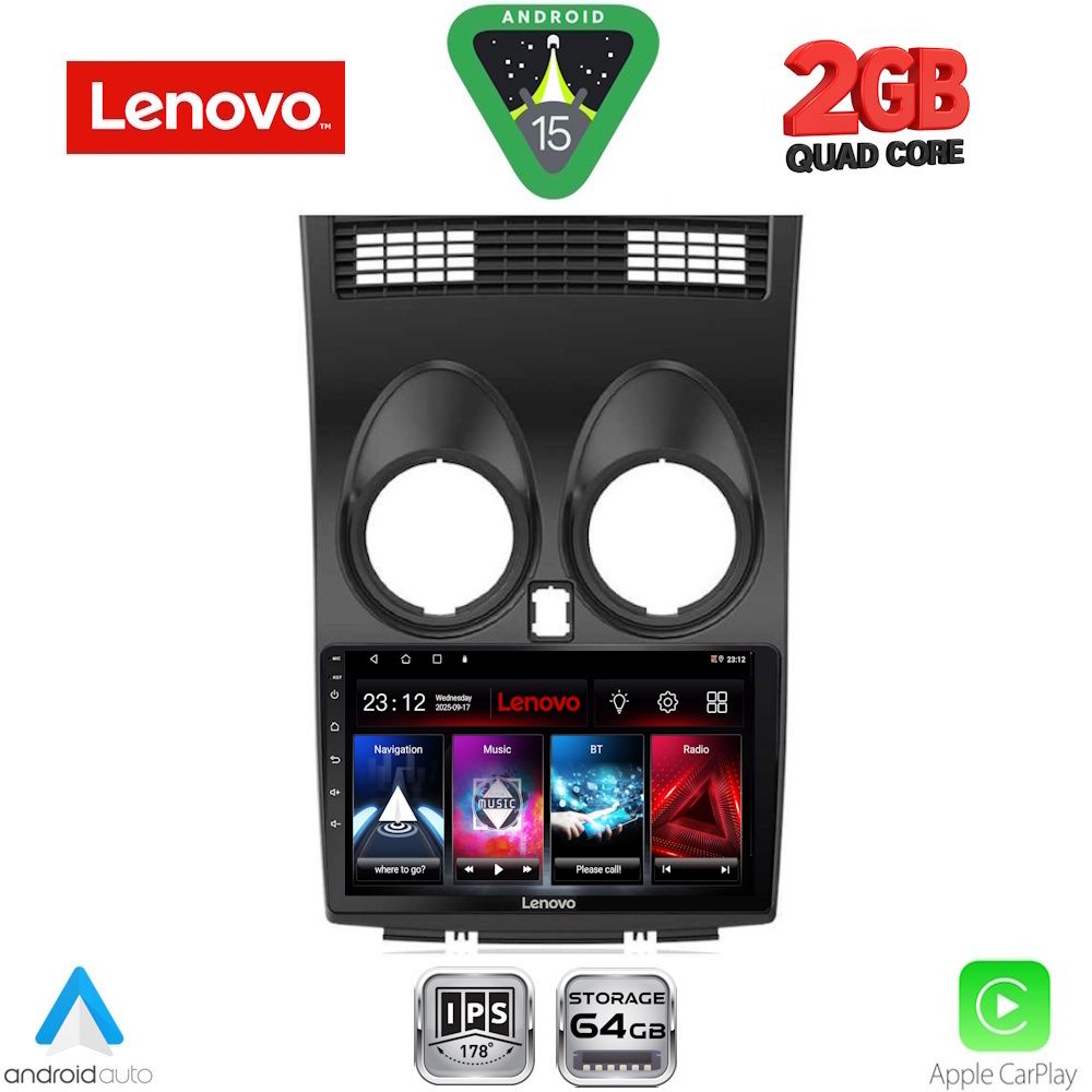 LENOVO LVD 2466_CPA (9inc) MULTIMEDIA TABLET for NISSAN QASHQAI mod. 2007-2014