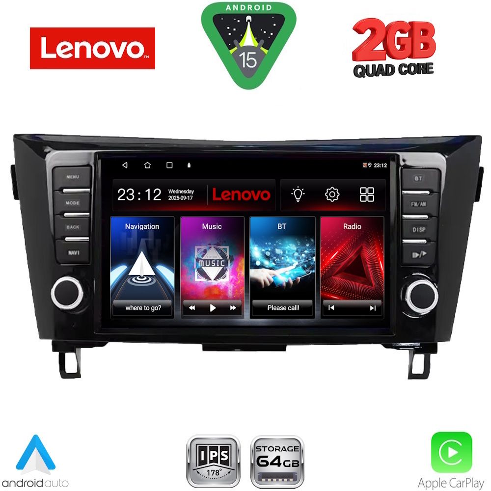LENOVO LVD 2467_CPA (9inc) MULTIMEDIA TABLET for NISSAN QASHQAI - XTRAIL mod. 2014-2021