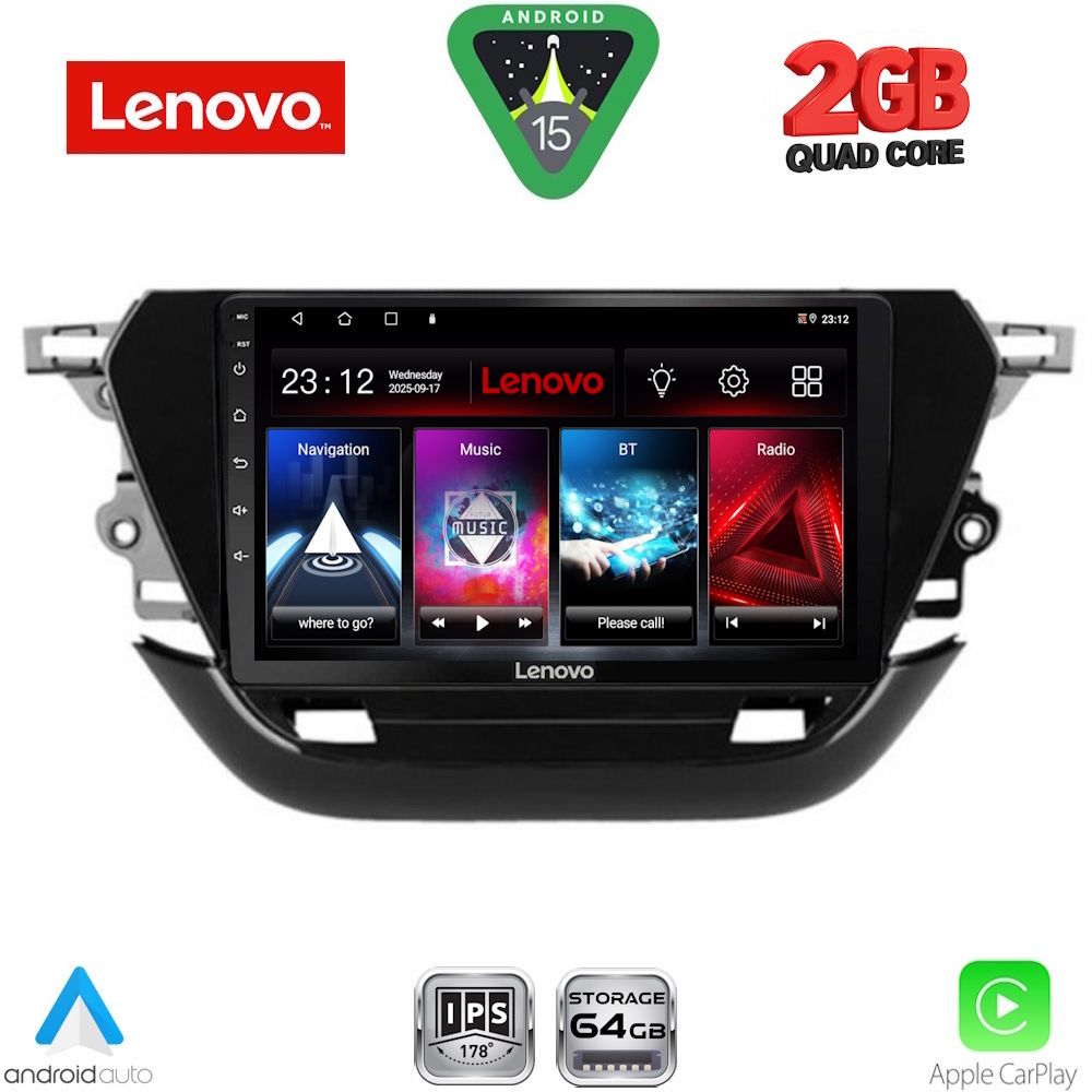 LENOVO LVD 2487_CPA (9inc) MULTIMEDIA TABLET for OPEL CORSA F mod. 2019-2024