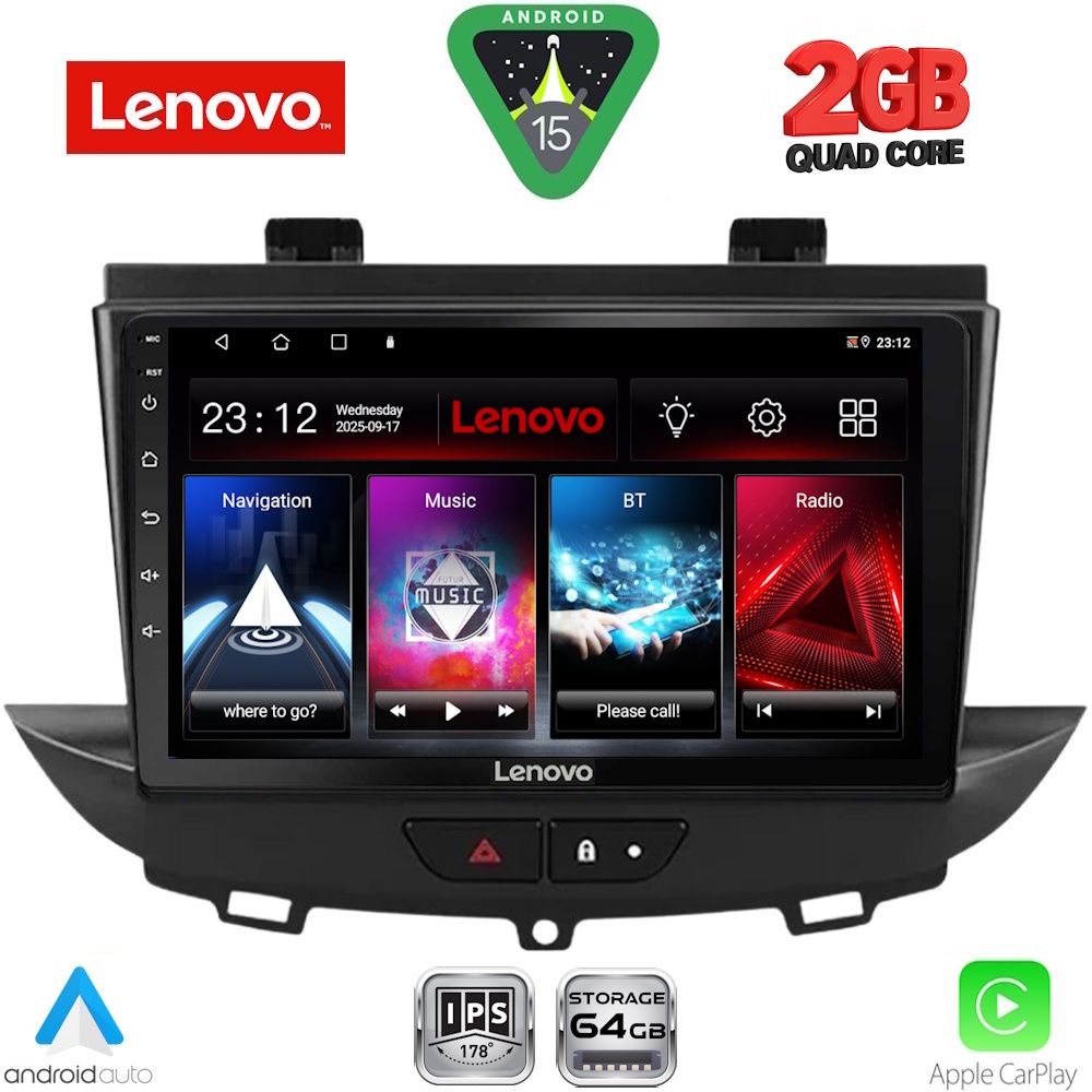 LENOVO LVD 2490_CPA (9inc) MULTIMEDIA TABLET for OPEL CROSSLAND – GRANDLAND mod. 2017-2025
