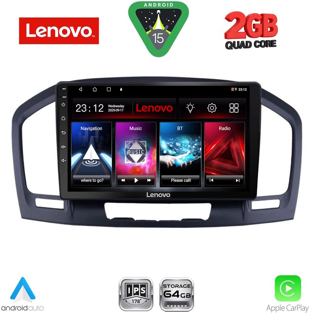 LENOVO LVD 2491BL_CPA (9inc) MULTIMEDIA TABLET for OPEL INSIGNIA mod. 2008-2013 (BLACK)