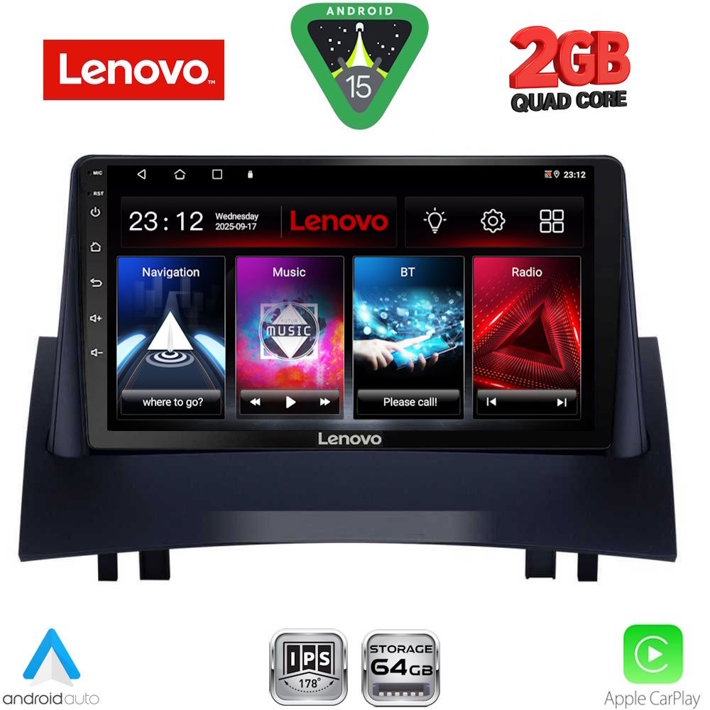 LENOVO LVD 2555_CPA (9inc) MULTIMEDIA TABLET for RENAULT MEGANE 2 mod. 2002-2008