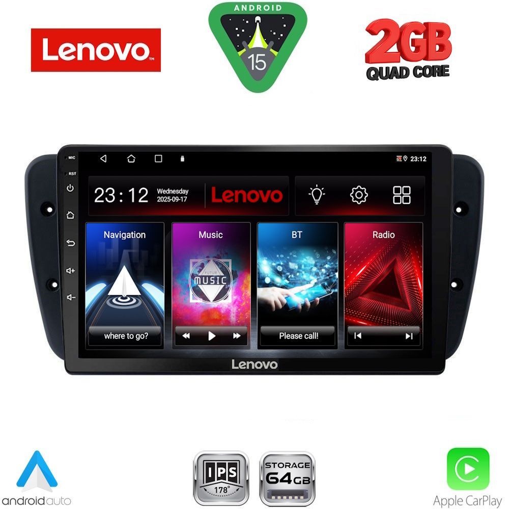 LENOVO LVD 2571_CPA (9inc) MULTIMEDIA TABLET for SEAT IBIZA mod. 2008-2015