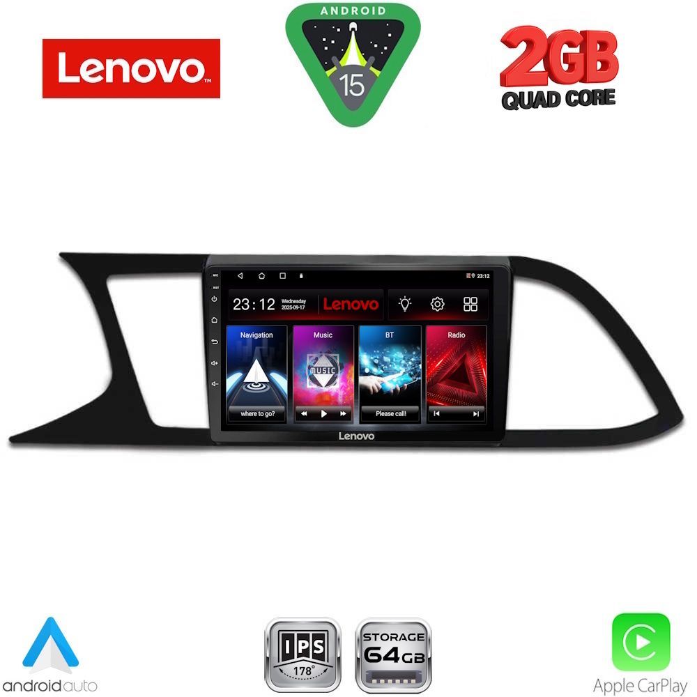 LENOVO LVD 2575_CPA (9inc) MULTIMEDIA TABLET for SEAT LEON mod. 2012-2021