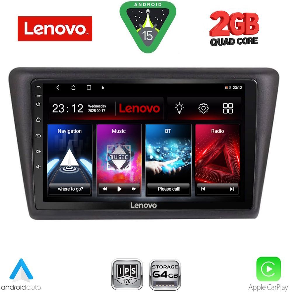 LENOVO LVD 2600_CPA (9inc) MULTIMEDIA TABLET for  SKODA RAPID SPACEBACK mod. 2014-2019