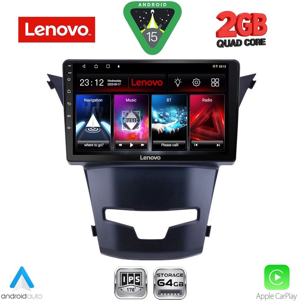 LENOVO LVD 2653_CPA (9inc) MULTIMEDIA TABLET for SSANGYONG KORANDO mod. 2014-2019