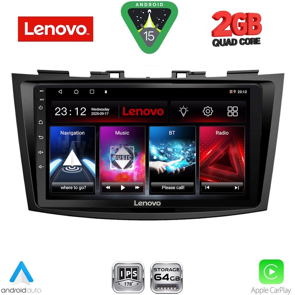 LENOVO LVD 2685_CPA (9inc) MULTIMEDIA TABLET for SUZUKI SWIFT mod. 2011-2016